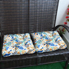 Almofada Futton Turco Wendy 42x42cm Plantas Azul