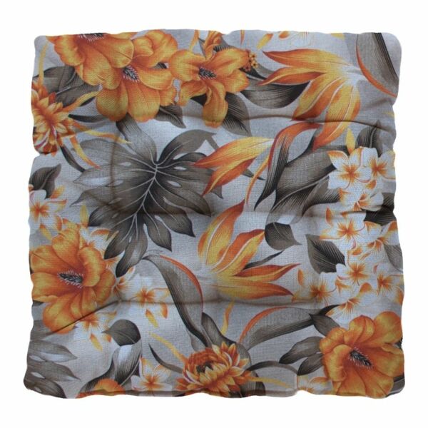 Almofada Futton Wendy 42x42cm Floral Laranja