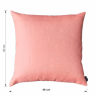 Almofada Quadrado Gaudi Linho Tecido Rosa 45x45cm