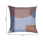 Almofada Geométrica 45x45cm Azul Speciatta