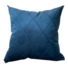 Almofada Geométrica Veludo Azul Quadrada Tipo:somente Capa