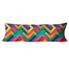 Almofada Gigante Chevron Fitas Coloridas Único