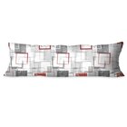 Almofada Gigante Elementos Geométricos Vermelhos Único