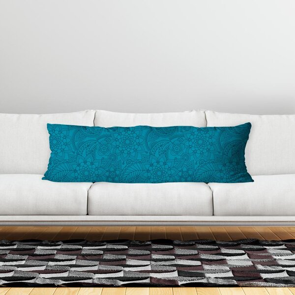 Almofada Gigante Risco Flores Azul Único