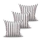 Almofada Grande Listrada Clássica Nobre Kit 3 Unidades 60cm X