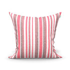 Almofada Grande Vermelha Listrada Estampada 4 Unidades 60cm X