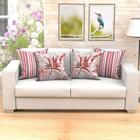 Almofada Grande Vermelha Listrada Estampada 4 Unidades 60cm X