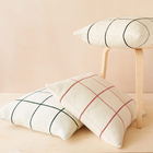 Almofada Grid 40x40cm Off White/vermelha - Somente Capa