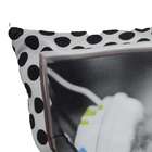 Almofada Hamster Com Fone Preto & Branco 42x42cm Uniart