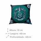 Almofada Harry Potter Sonserina Veludo 40x40 Cm