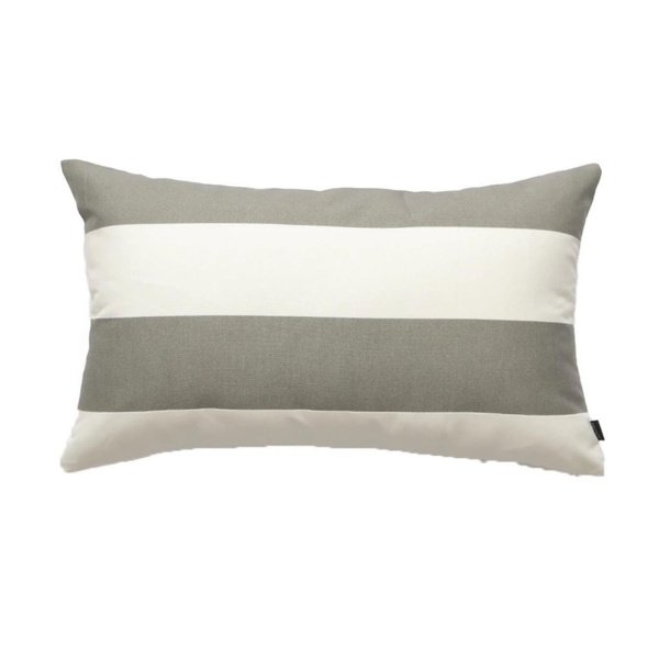 Almofada Impermeável Coleção Náutica - Listras Cinza E Offwhi