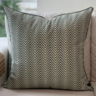 Almofada Impermeável Geométrica Verde E Offwhite Quadrada Com