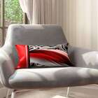 Almofada Impressão Digital Abstrato Vermelho 20x40cm