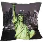 Almofada Impressão Digital Nova York Liberdade Verde 42x42cm