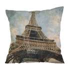 Almofada Impressão Digital Paris Torre Eiffel Ii Bege 42x42cm