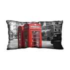 Almofada Impressão Digital Vermelho Cabine Londres 20x40cm