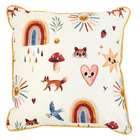 Almofada Infantil Quadrada Tecido Amarelo 12x43x43cm