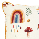 Almofada Infantil Quadrada Tecido Amarelo 12x43x43cm