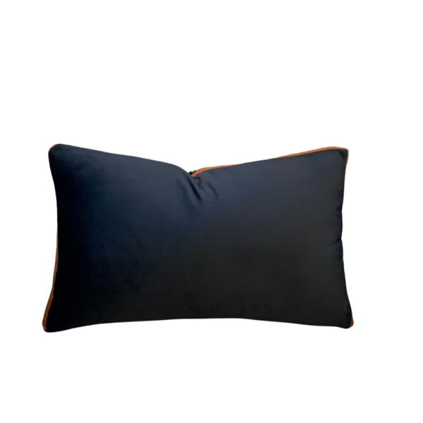 Almofada Italian Design Preto & Cobre Retangular Tipo:completa