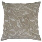 Almofada Jacquard Flores 40x40cm Ráfia - Somente Capa