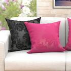 Almofada Jacquard Para Sala Rosa E Preta 4 Unidades 60cm X 60