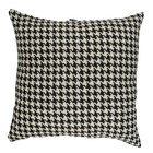 Almofada Jacquard Pied De Poule 50x50cm Preta - Somente Capa