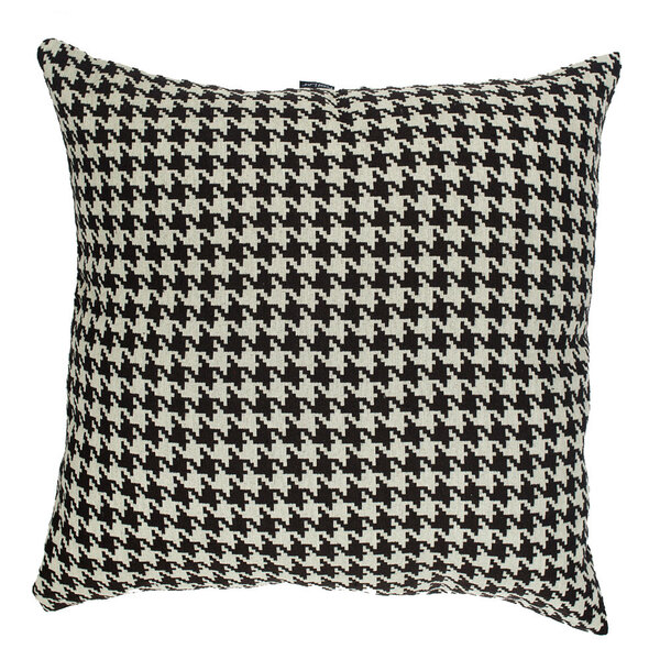 Almofada Jacquard Pied De Poule 50x50cm Preta - Somente Capa