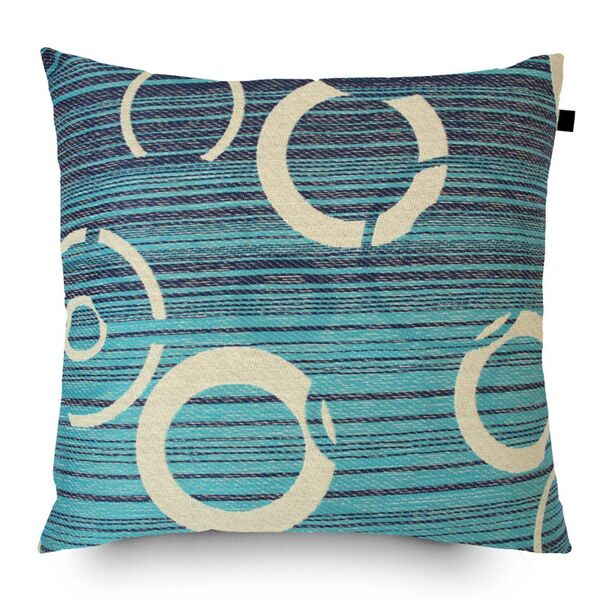 Almofada Jacquard Tripolli Asteca 40x40cm Azul - Capa Com Enc