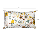 Almofada Quadrada Jardim Velveteen Colorida 28x48cm