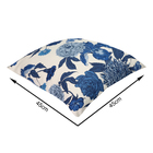 Almofada Jardim Poliéster Floral 43x43cm Azul