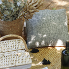 Almofada Quadrado Jaxon Poliéster Cinza e Prata 45x45cm