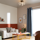 Almofada Quadrado Jaxon Poliéster Cinza e Prata 45x45cm