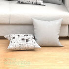 Almofada Jornal Estampada E Branca Composê 4 Unidades 45cm X