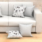 Almofada Jornal Estampada E Branca Composê 4 Unidades 45cm X