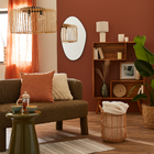 Almofada Square Lenaya Linho Terracota 45x45cm