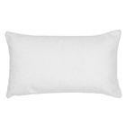 Almofada Retangular Lisa Tecido Branca 12x30cm
