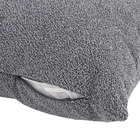 Almofada Quadrada Lisa Tecido Cinza 12x45cm