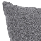 Almofada Quadrada Lisa Tecido Cinza 12x45cm
