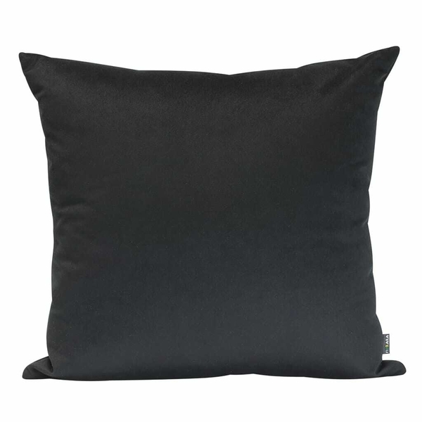 Almofada Lisa Preta 45x45 Veludo Com Enchimento
