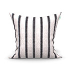 Almofada Listrada Cinza Geométrica 2 Unidades 45cm X 45cm Com