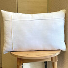 Almofada Livia Iii 40x60 Nervura Cruz Lateral  Branco