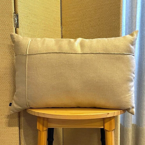 Almofada Livia Iii 40x60 Nervura Cruz Lateral  Natural