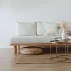 Almofada Quadrado Lounge Jacquard Bege 55x55