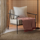 Almofada Quadrado Lounge Jacquard Bege 55x55