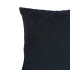 Almofada Quadrado Lounge Jacquard Preto 55x55