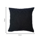 Almofada Quadrado Lounge Jacquard Preto 55x55