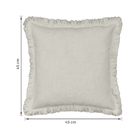 Almofada Lucile Franjas Algodão Bege 45x45cm Inspire