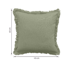 Almofada Lucile Franjas Algodão Verde Musgo 45x45cm Inspire