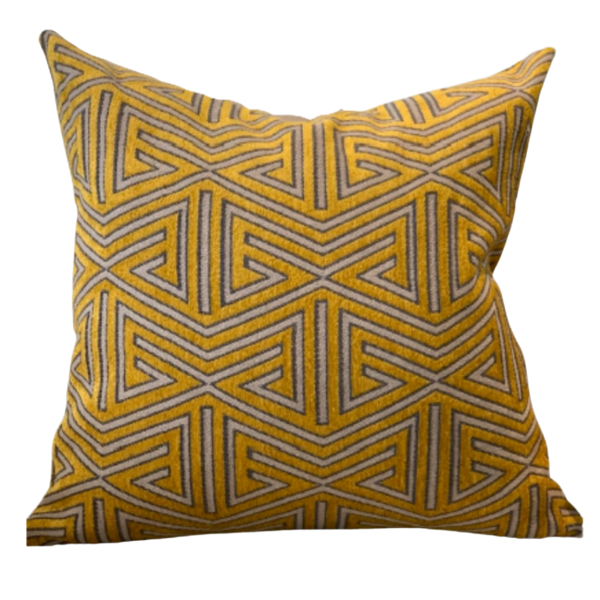 Almofada Luxury Geométrica Yellow Quadrada Tipo:somente Capa
