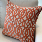 Almofada Luxury Orange/ Laranja Quadrada Tipo:somente Capa